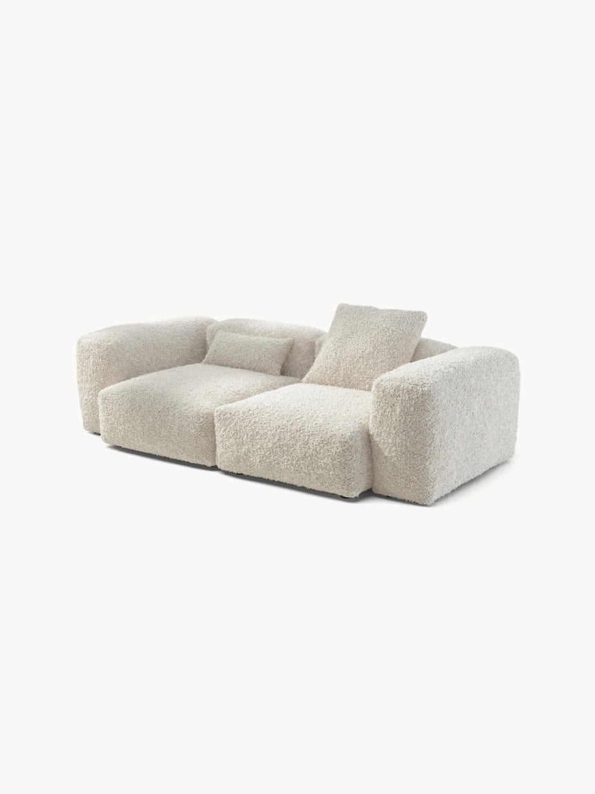 Soma İkili Koltuk Kırık Beyaz Teddy