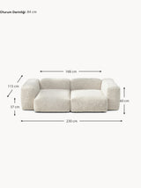 Soma İkili Koltuk Kırık Beyaz Teddy