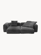 Soma Üçlü Koltuk Antrasit Fitilli Kadife Kollu