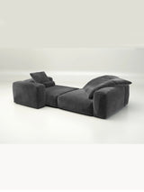 Soma Üçlü Koltuk Antrasit Fitilli Kadife Kollu