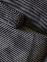 Soma Üçlü Koltuk Antrasit Fitilli Kadife Kollu