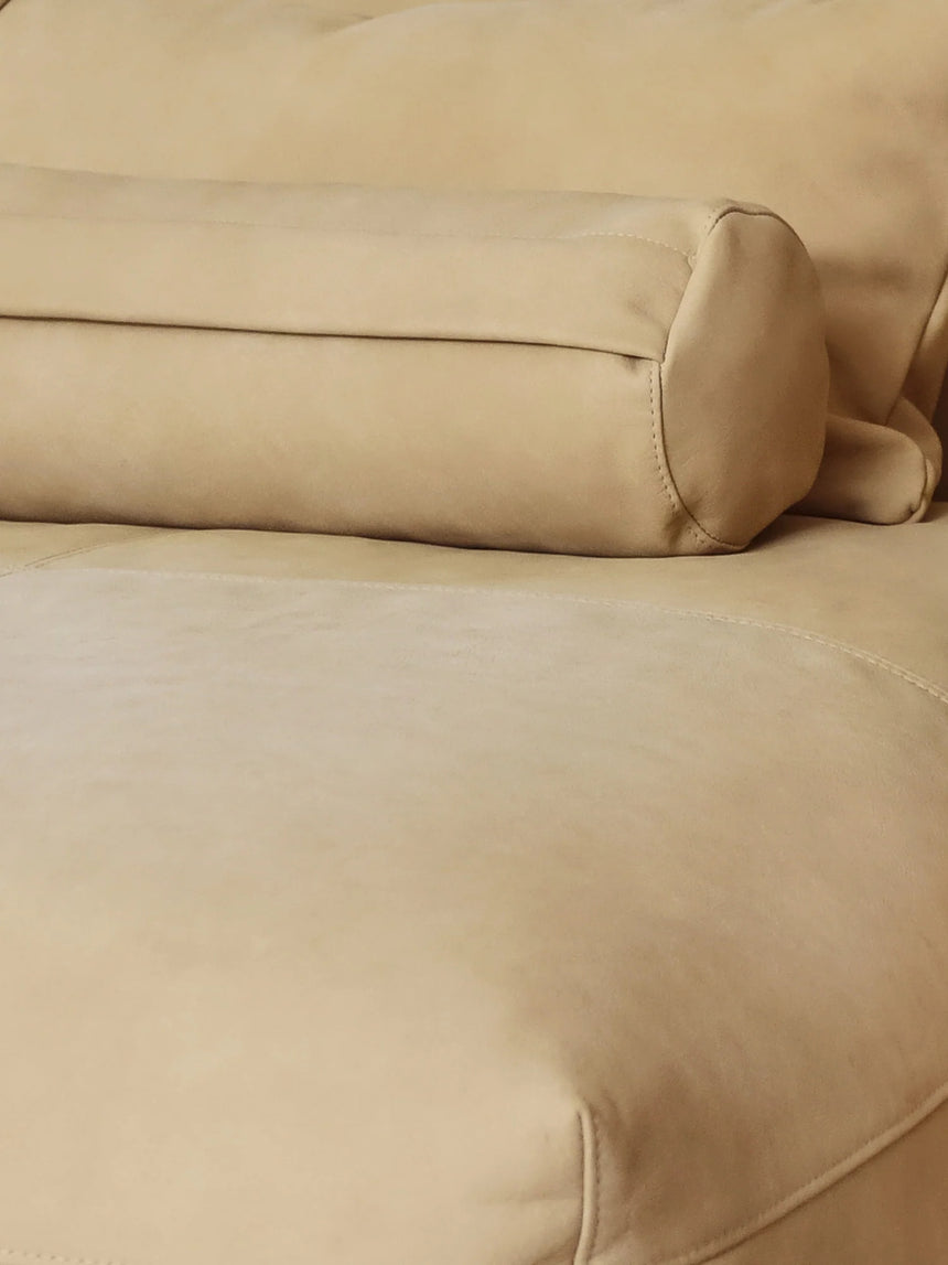 Soma Üçlü Koltuk Bej Deri Kollu