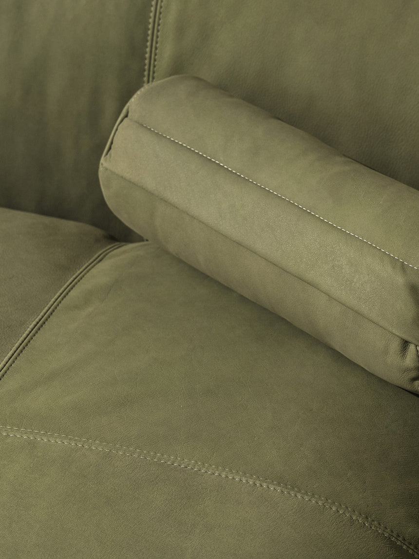 Soma Üçlü Koltuk Yeşil Deri Kollu