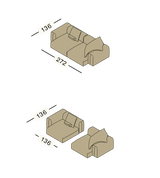 Soma Üçlü Koltuk Yeşil Deri Kollu