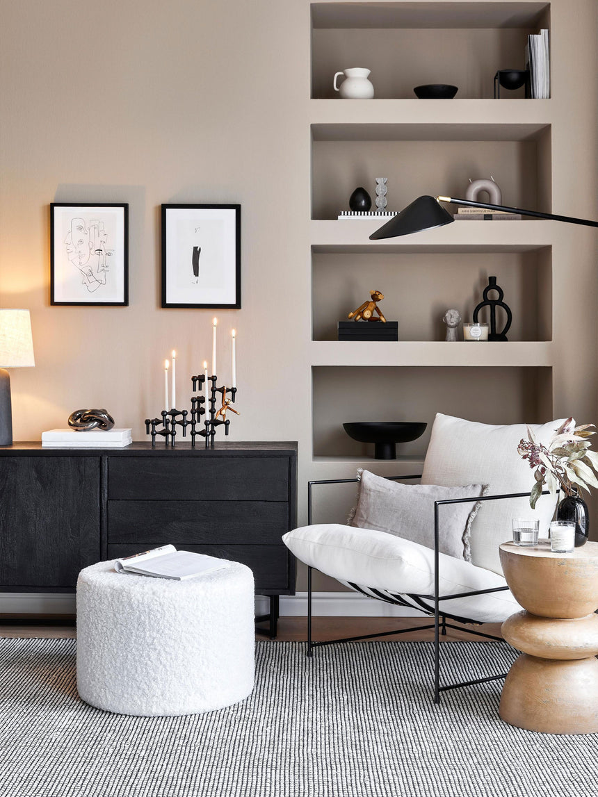 Sos Plus Silindir Puf Krem Teddy