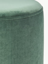 Sos Silindir Puf Adaçayı Yeşili Kadife