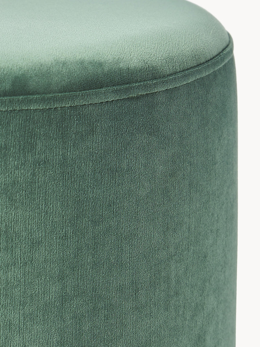 Sos Silindir Puf Adaçayı Yeşili Kadife