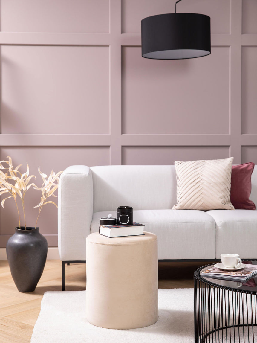 Sos Silindir Puf Bej Kadife