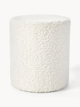 Sos Silindir Puf Beyaz Teddy