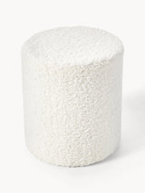 Sos Silindir Puf Beyaz Teddy