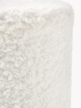 Sos Silindir Puf Beyaz Teddy