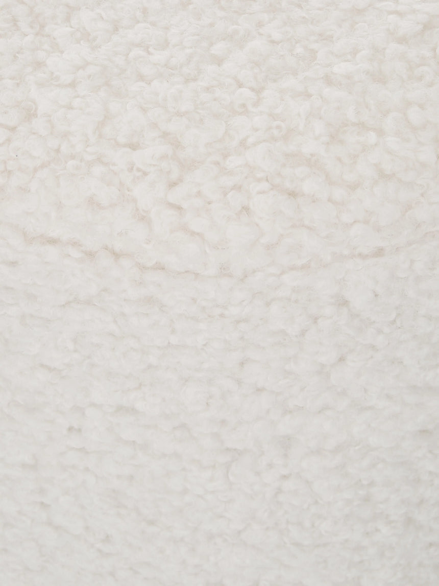 Sos Silindir Puf Beyaz Teddy