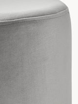 Sos Silindir Puf Gri Kadife