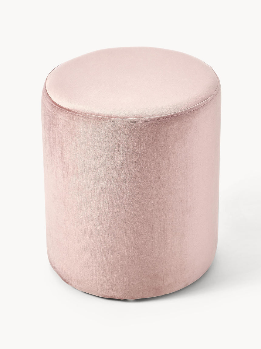 Sos Silindir Puf Pembe Kadife