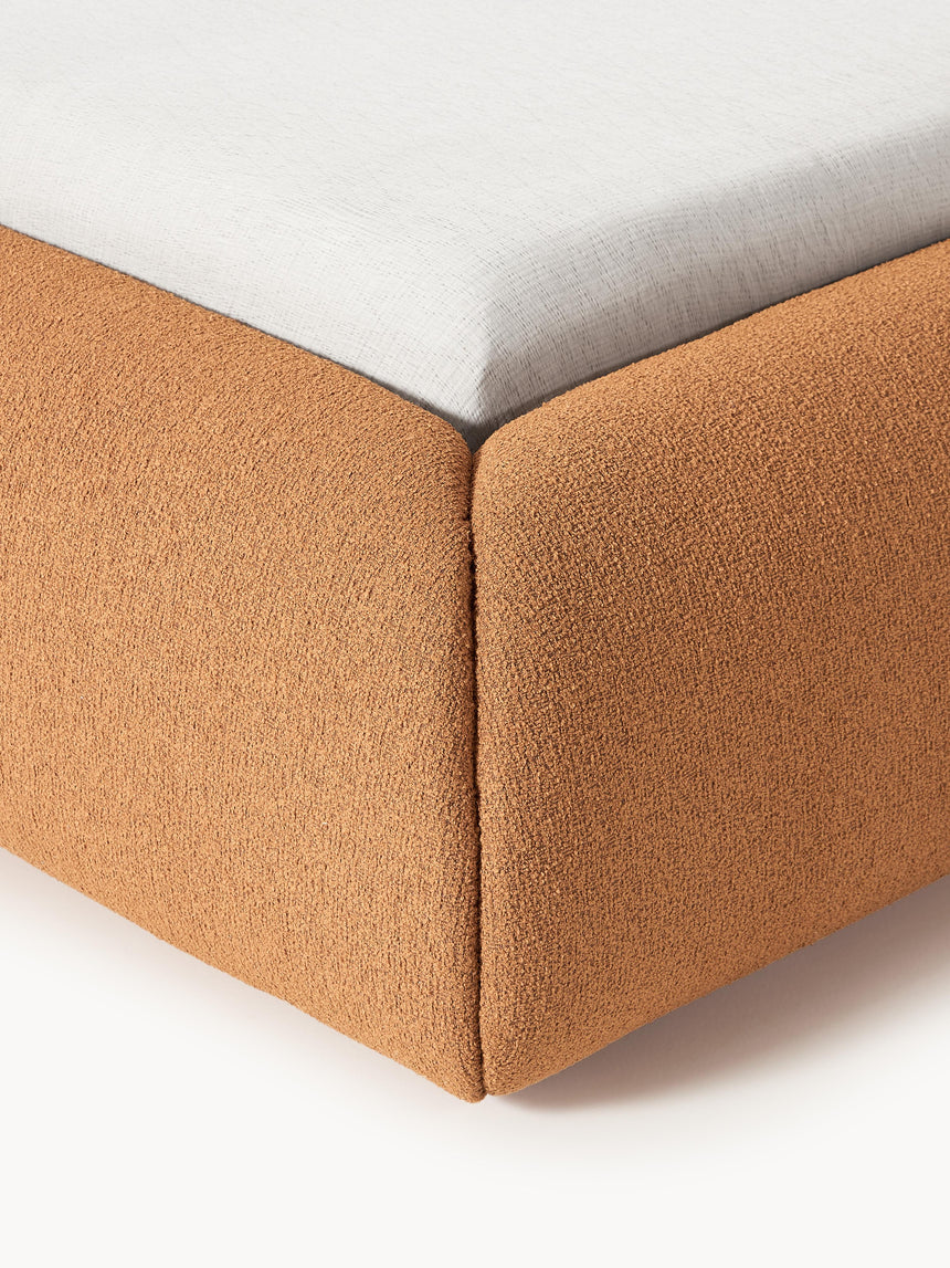 Suzi Çift Kişilik Karyola Açık Kahve Bukle