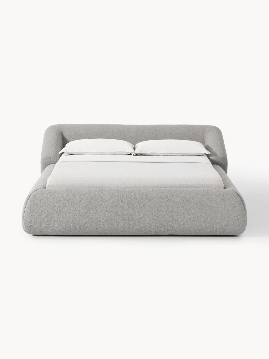 Suzi Çift Kişilik Karyola Gri Bukle