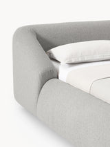 Suzi Çift Kişilik Karyola Gri Bukle