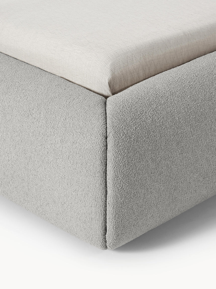 Suzi Çift Kişilik Karyola Gri Bukle