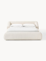 Suzi Çift Kişilik Karyola Kırık Beyaz Bukle