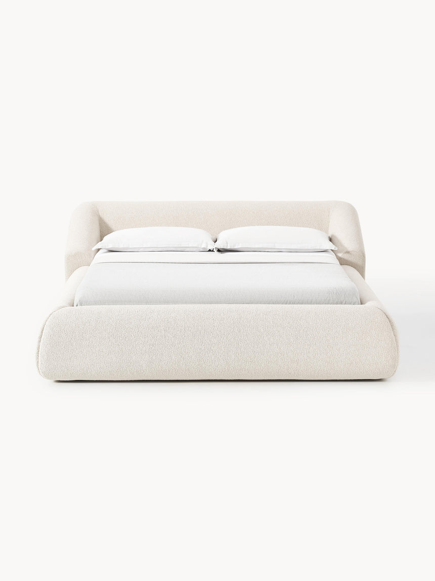 Suzi Çift Kişilik Karyola Kırık Beyaz Bukle