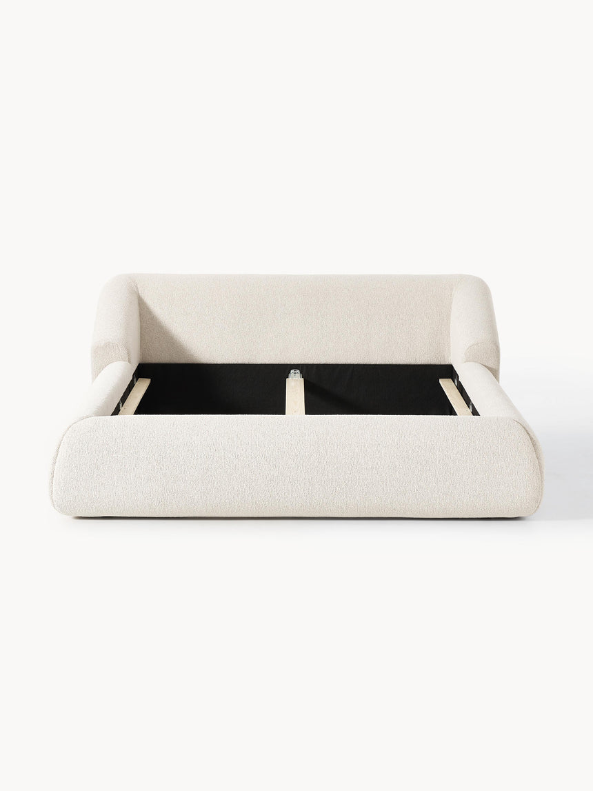 Suzi Çift Kişilik Karyola Kırık Beyaz Bukle