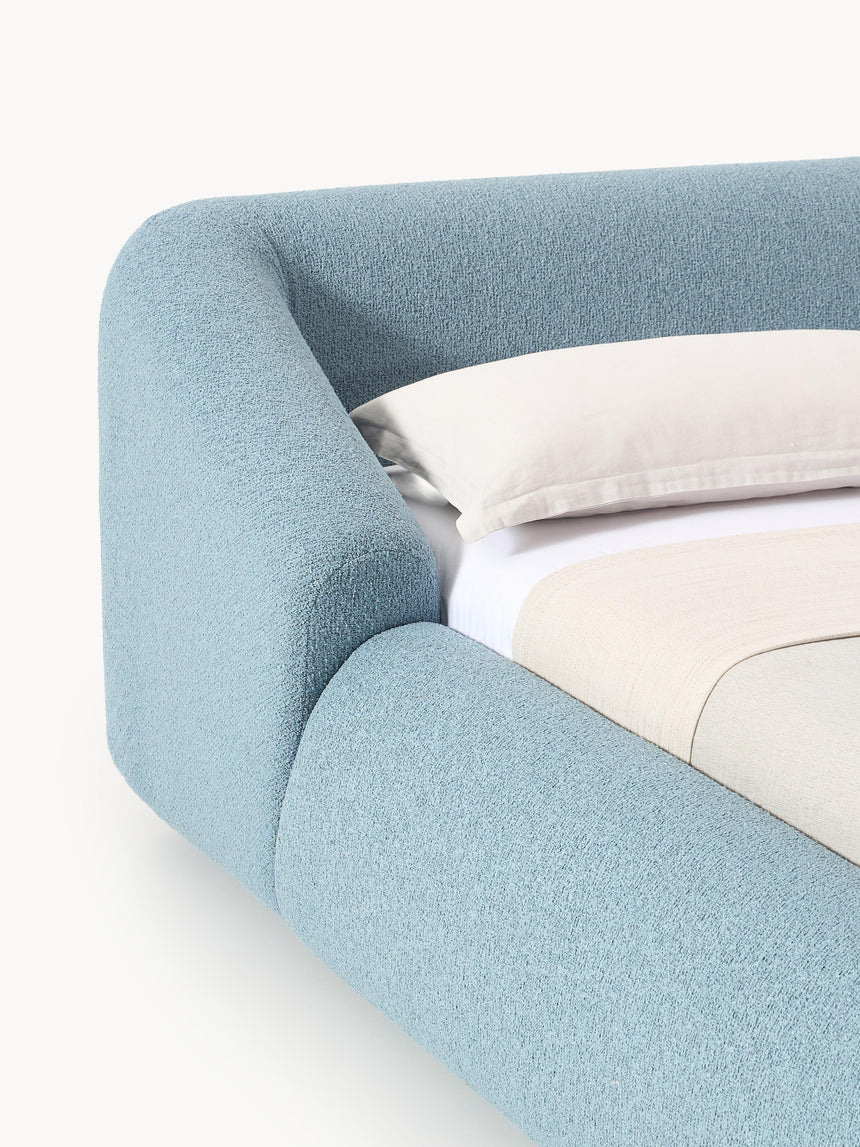 Suzi Çift Kişilik Karyola Mavi Bukle