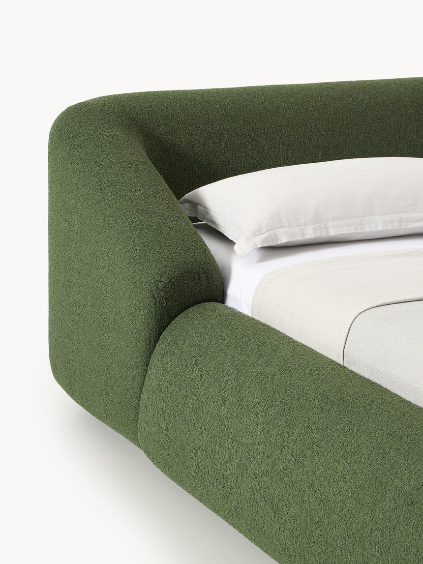 Suzi Çift Kişilik Karyola Yeşil Bukle