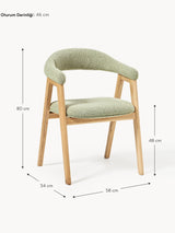 Sweet Ahşap Sandalye Adaçayı Yeşili Bukle Meşe