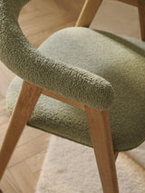 Sweet Ahşap Sandalye Adaçayı Yeşili Bukle Meşe