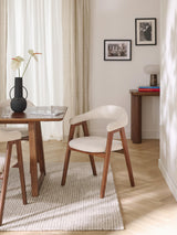 Sweet Ahşap Sandalye Kırık Beyaz Ceviz