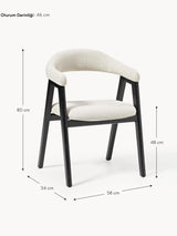 Sweet Ahşap Sandalye Kırık Beyaz Siyah