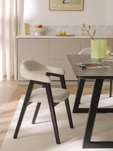 Sweet Ahşap Sandalye Kırık Beyaz Siyah