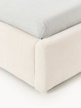 Swift Çift Kişilik Karyola Açık Bej Dokuma Kadife