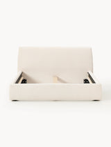 Swift Çift Kişilik Karyola Açık Bej Dokuma Kadife