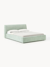 Swift Çift Kişilik Karyola Adaçayı Yeşili Dokuma Kadife