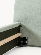 Swift Çift Kişilik Karyola Adaçayı Yeşili Dokuma Kadife