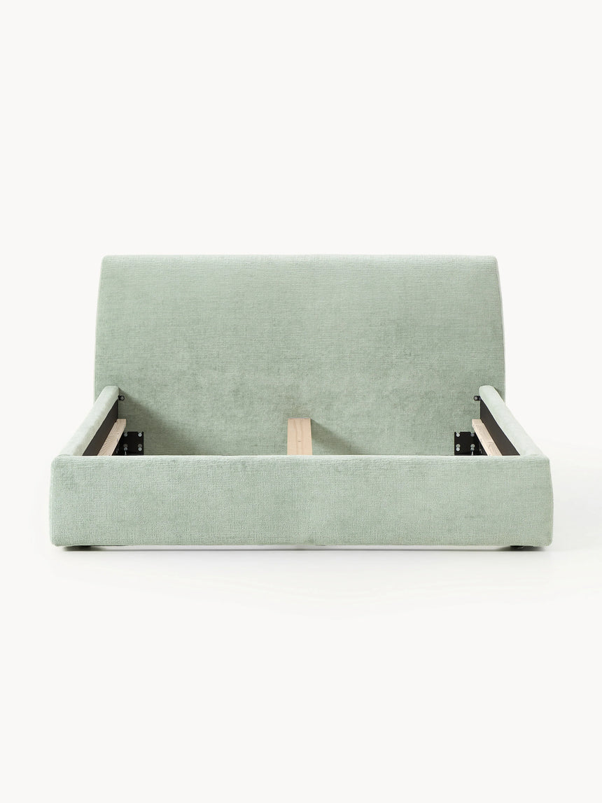 Swift Çift Kişilik Karyola Adaçayı Yeşili Dokuma Kadife