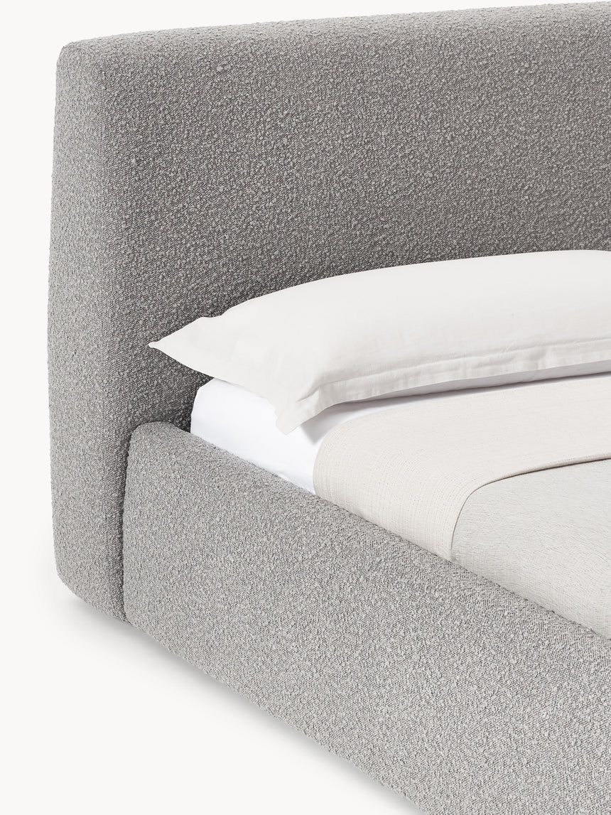 Swift Çift Kişilik Karyola Gri Bukle