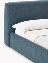 Swift Çift Kişilik Karyola Gri Mavi Bukle