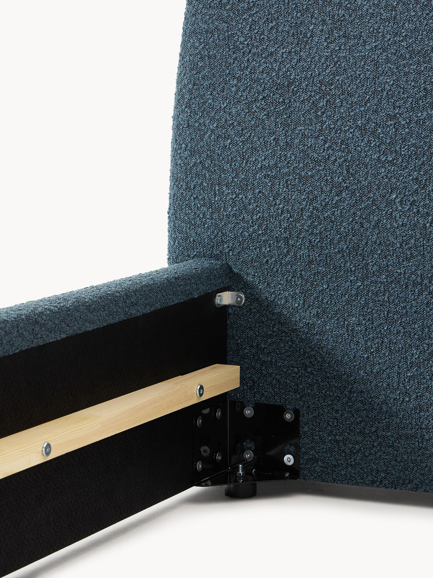 Swift Çift Kişilik Karyola Gri Mavi Bukle