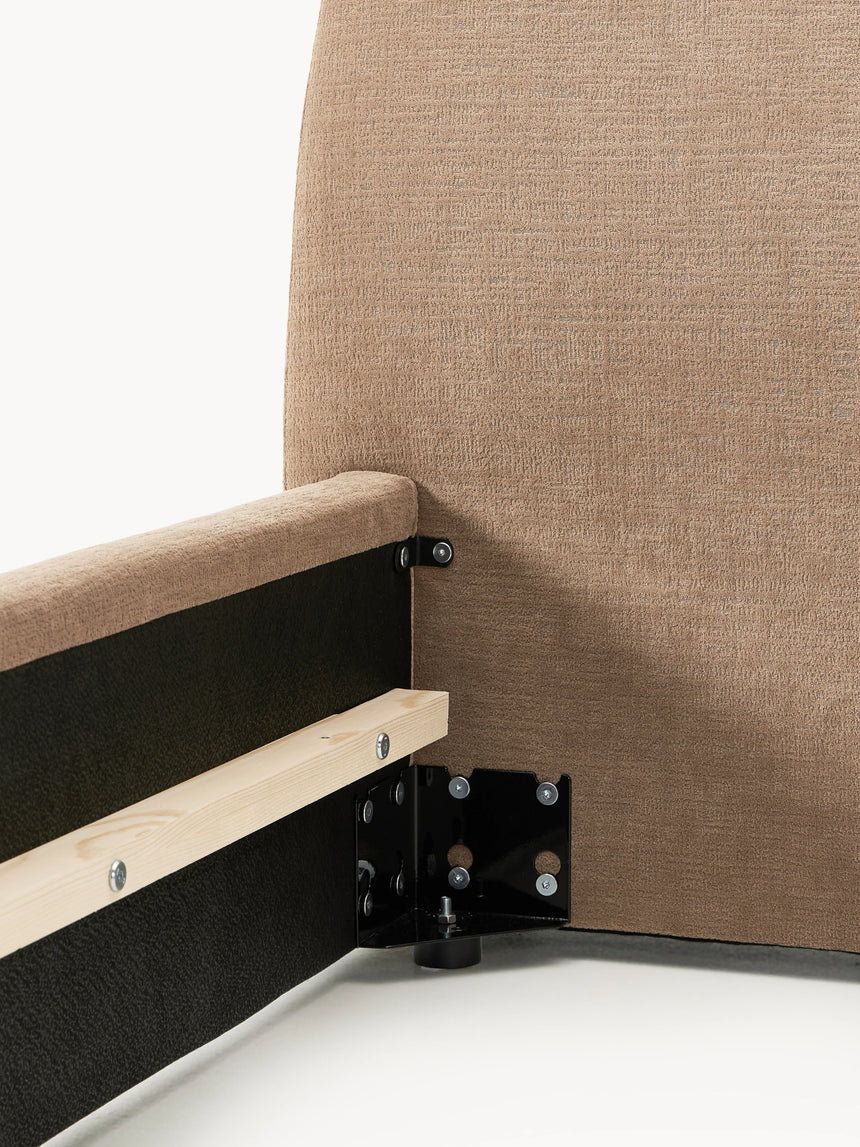 Swift Çift Kişilik Karyola Kahve Dokuma Kadife