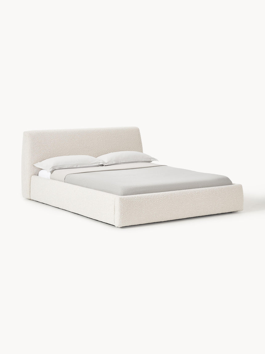 Swift Çift Kişilik Karyola Kırık Beyaz Bukle