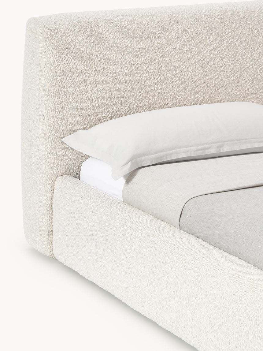 Swift Çift Kişilik Karyola Kırık Beyaz Bukle