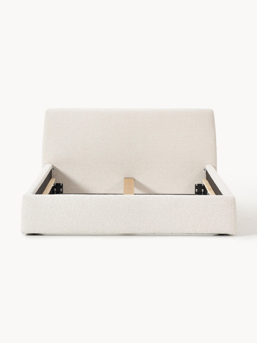 Swift Çift Kişilik Karyola Kırık Beyaz Bukle