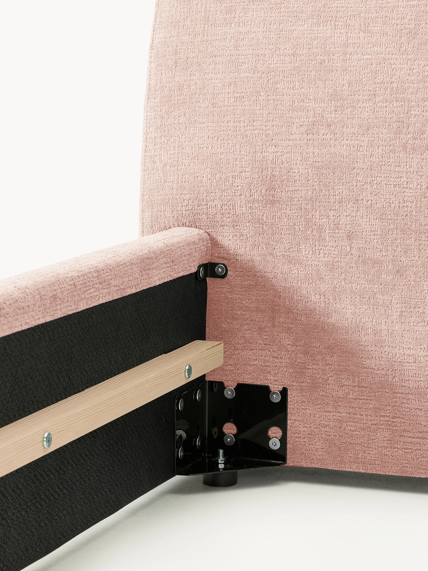 Swift Çift Kişilik Karyola Şeftali Dokuma Kadife