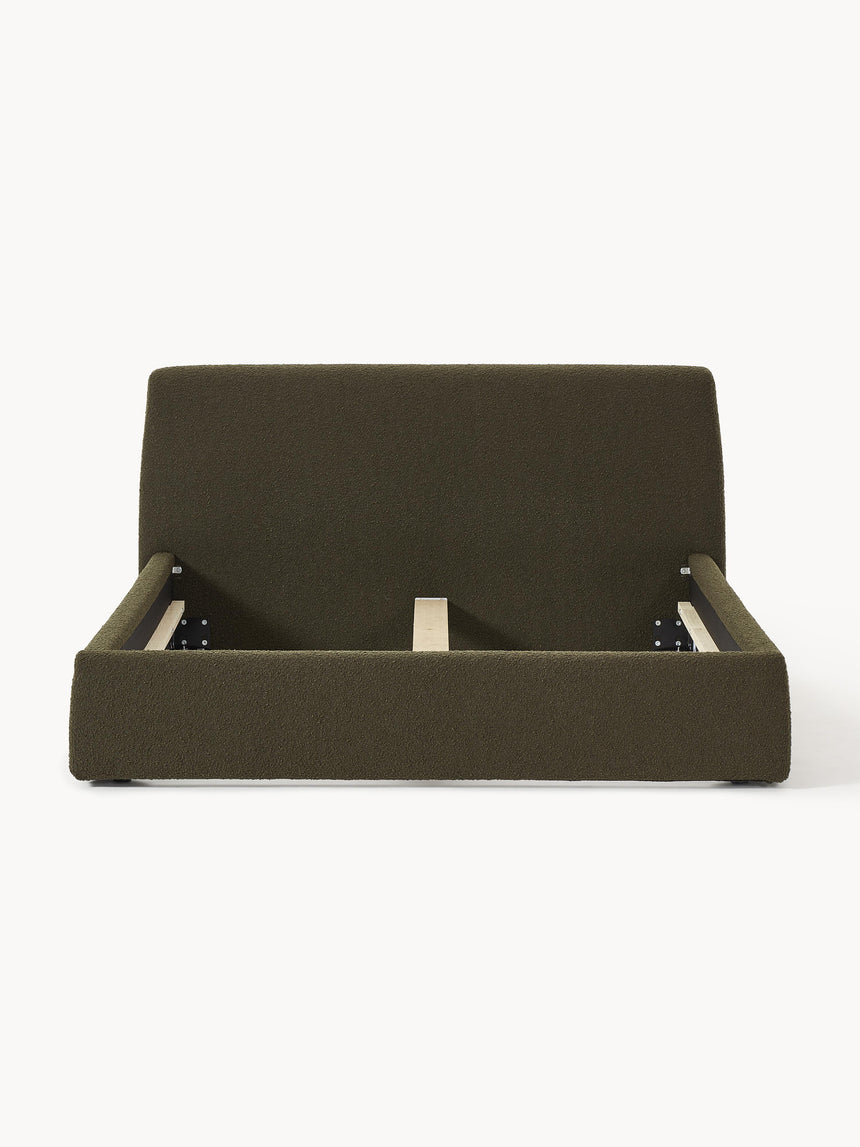 Swift Çift Kişilik Karyola Zeytin Yeşili Bukle