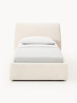 Swift Tek Kişilik Karyola Açık Bej Dokuma Kadife