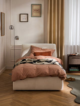 Swift Tek Kişilik Karyola Açık Bej Dokuma Kadife