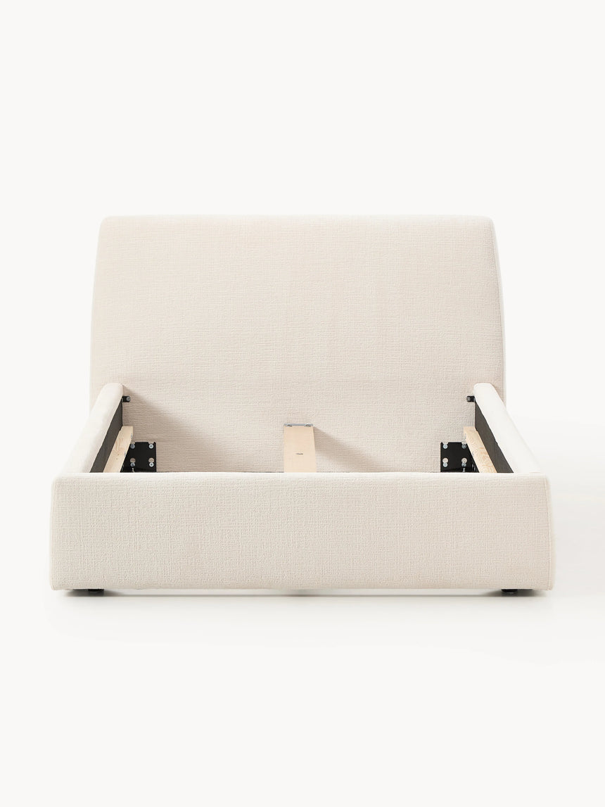 Swift Tek Kişilik Karyola Açık Bej Dokuma Kadife