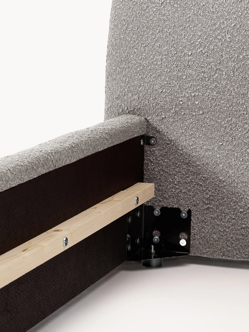 Swift Tek Kişilik Karyola Gri Bukle